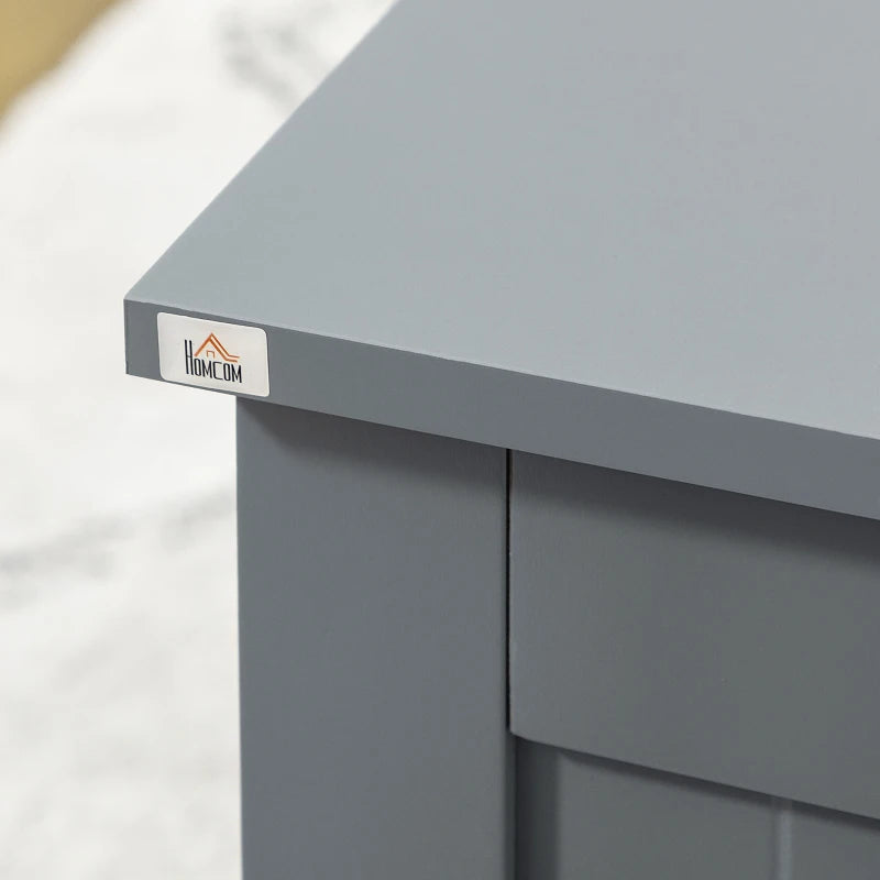 Large Grey Storage Box Toy Chest Organizer with Lid and Safety Hinges for Kids Room