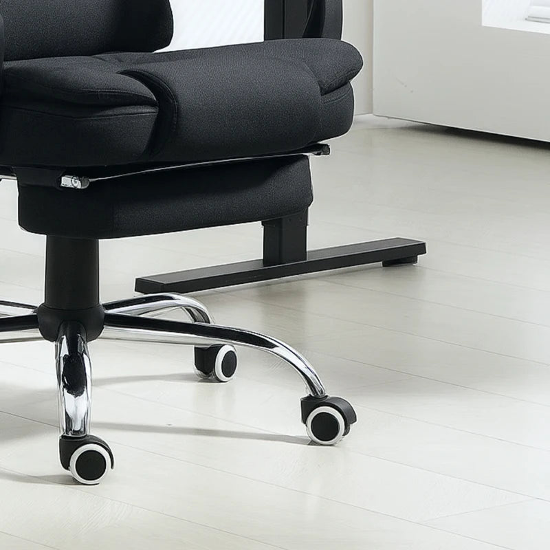 Vinsetto Black Office Chair with 6-Point Massage, Back Heat, Adjustable Footrest, Swivel Wheels & Reclining Feature
