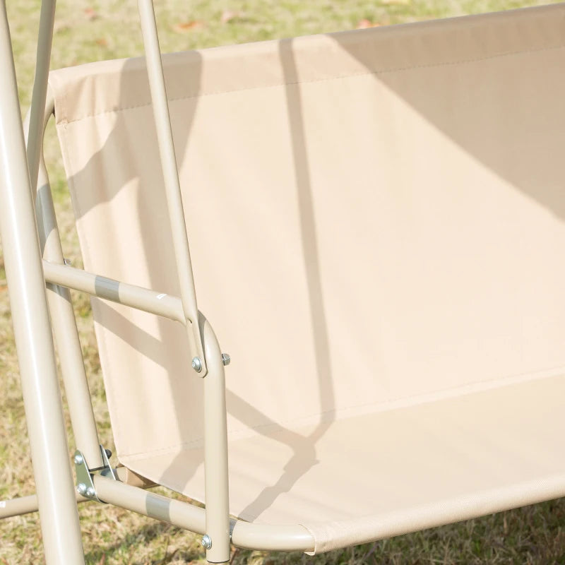 Outdoor Swing Chair, 170x110x153 cm - Light Brown/Beige