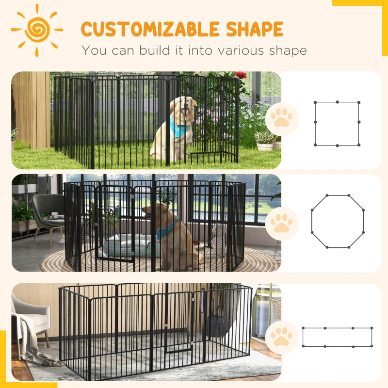 Heavy Duty 100cm 8 Panel Dog Playpen for Indoor and Outdoor Use Small Medium Large Dogs