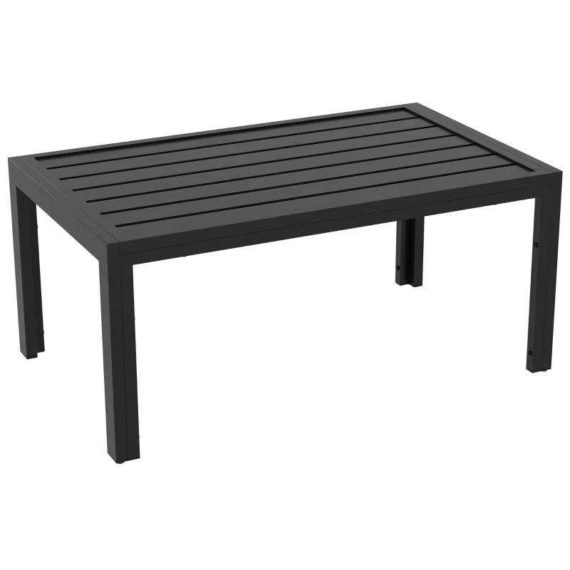 Black Steel Outdoor Patio Side Table
