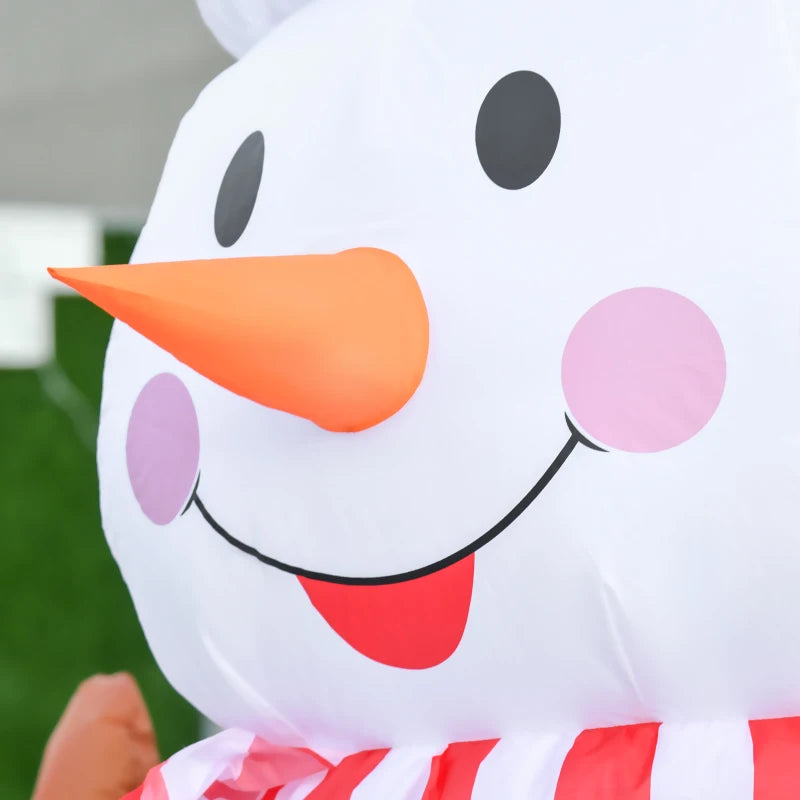 8ft Inflatable Christmas Snowman with Candy & Rotating Lights - Perfect Indoor/Outdoor Holiday Lawn Decoration & Party Prop