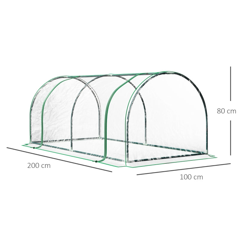 Durable Tunnel Greenhouse with Roll-Up Door