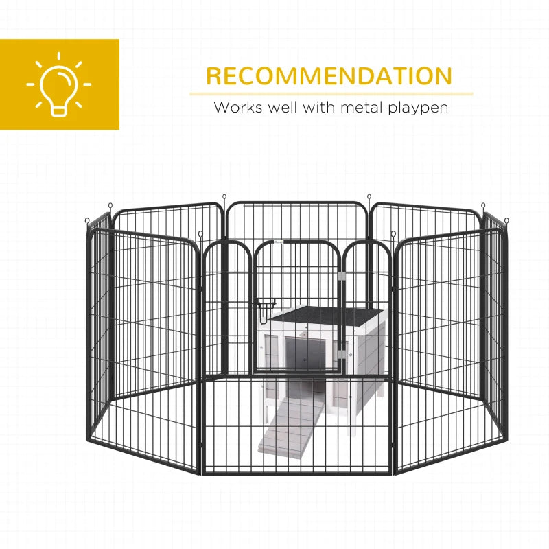 Wooden Rabbit Hutch Outdoor - Guinea Pig & Bunny Cage with Openable Roof, Cat House, Small Animal House, 51x42x43cm, Grey