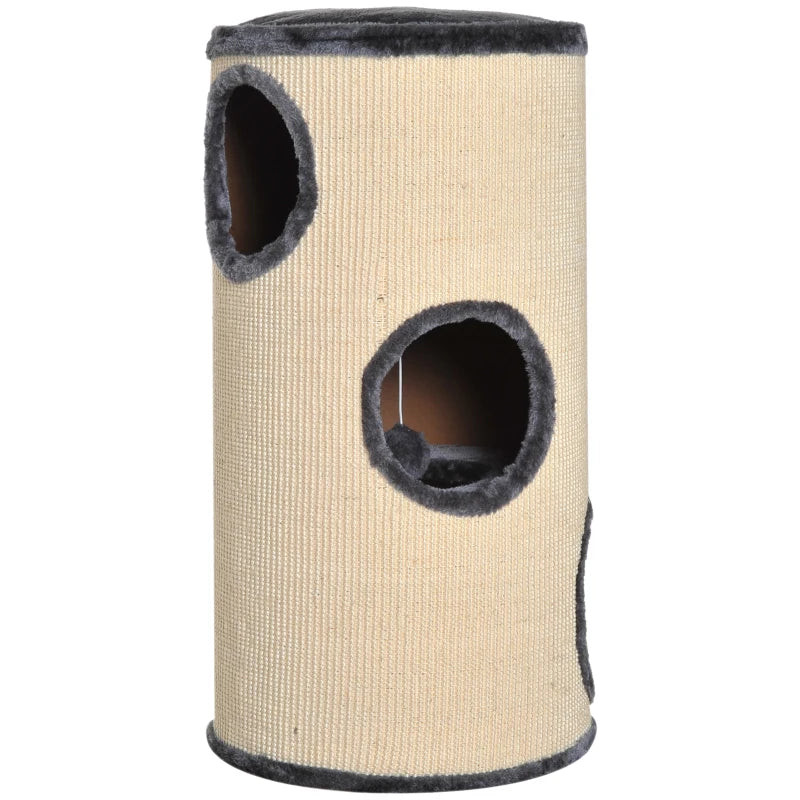 70cm Cat Tree Scratching Post - Sisal Activity Center & Condo for Indoor Cats - Climbing Play House & Bed
