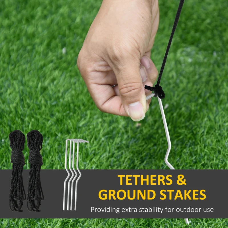 2.4m Halloween Inflatable Ghost Tree with 4 Pumpkins & LED Lights - Perfect Outdoor Indoor Decoration for Halloween Parties