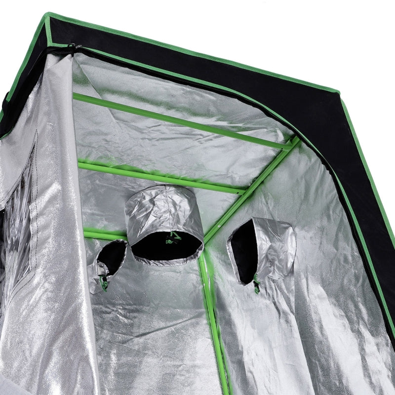 Black Hydroponic Grow Tent with Adjustable Vents, 80x80x160cm