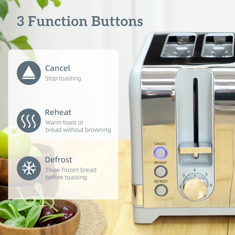 Sleek Grey Textured Kettle & Four-Slice Toaster Set - Modern Kitchen Appliances for Stylish Cooking