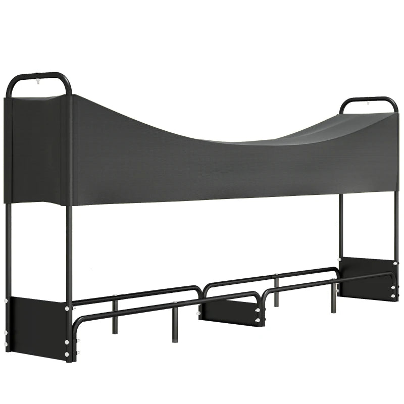 8.5ft Heavy Duty Firewood Rack with Waterproof Oxford Cover - Large Capacity Log Storage for Outdoor Fire Pits & Patios