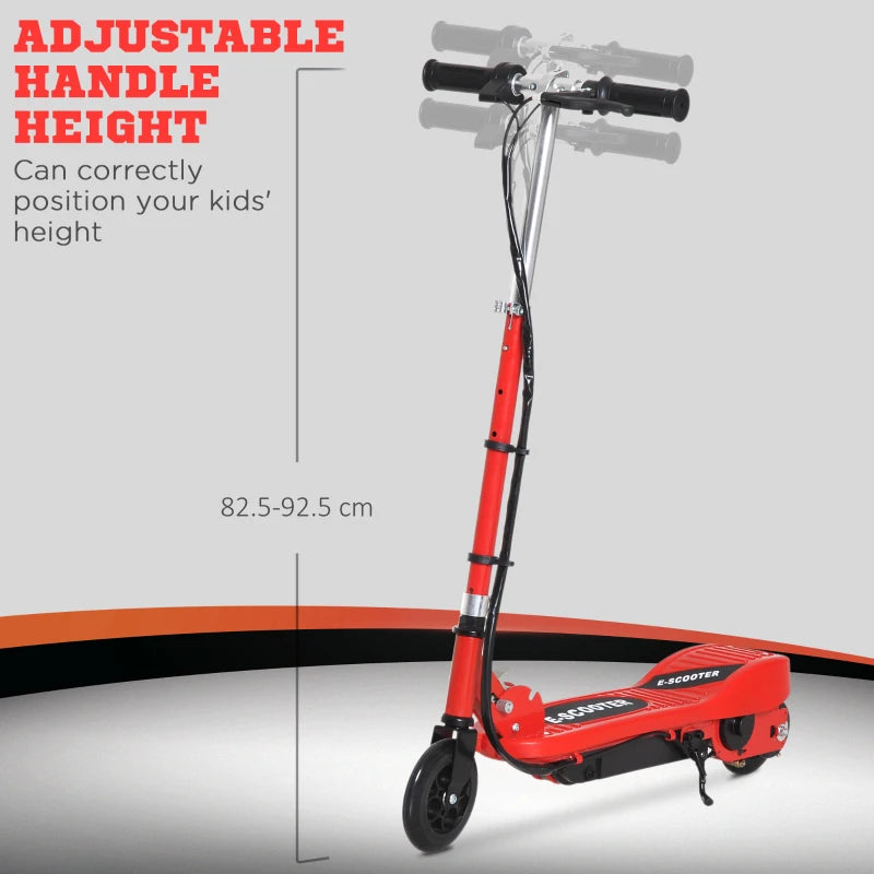 Folding Electric Kids Scooter for Ages 7-14 - Red/Black Ride-On Fun, Lightweight & Portable