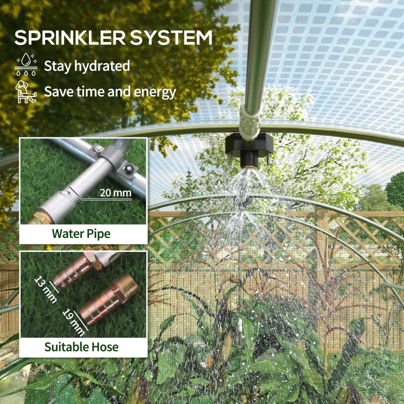 Greenhouse Sprinkler System, 3x2m, Green