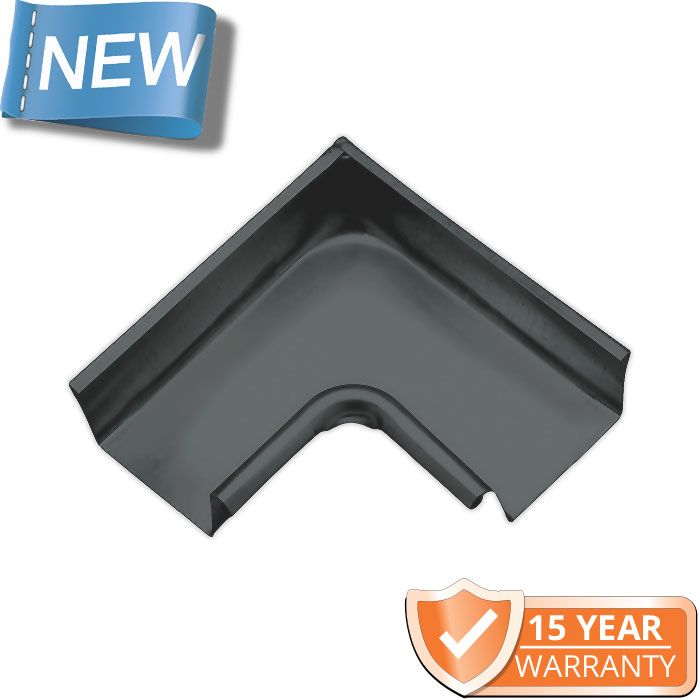 120x75mm Box Profile Anthracite Grey Galvanised Steel 90 Degree Internal Gutter Angle