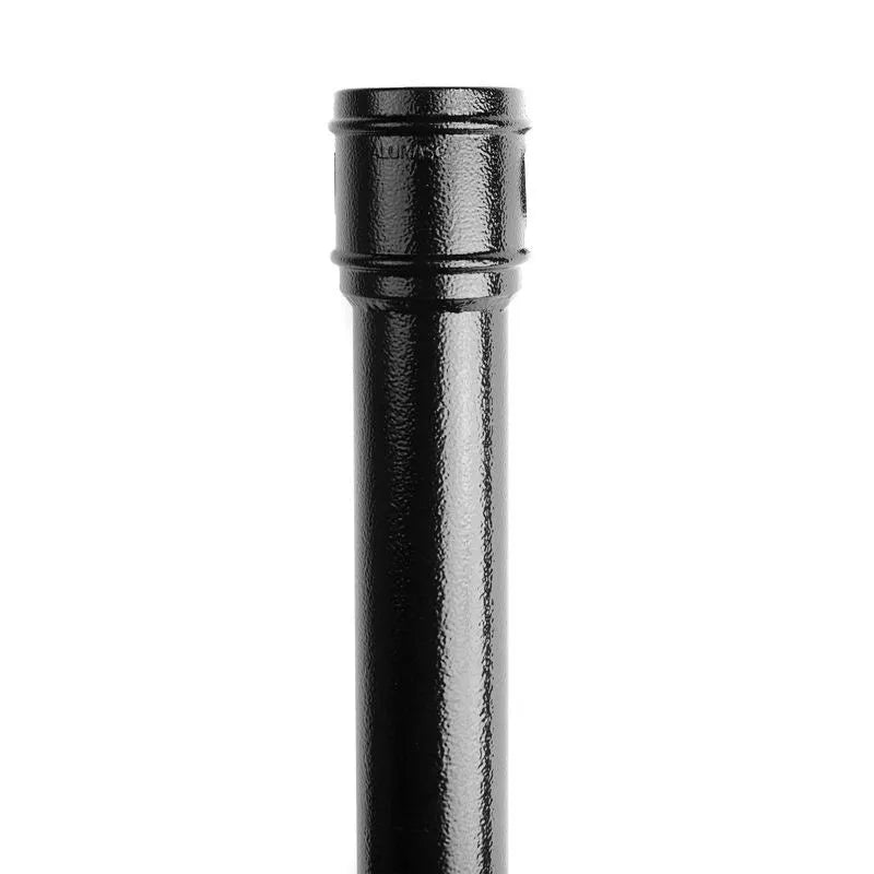 Alumasc 100mm (4") x 3m Uneared Aluminium Downpipe- Textured Black