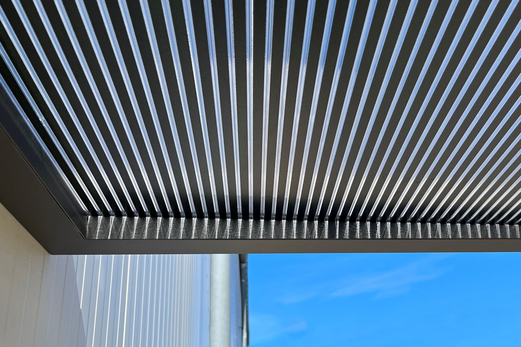 Aluminium 3D-Line Metal Canopy - Anthracite Grey - Brise soleil Front Door Porch Canopy