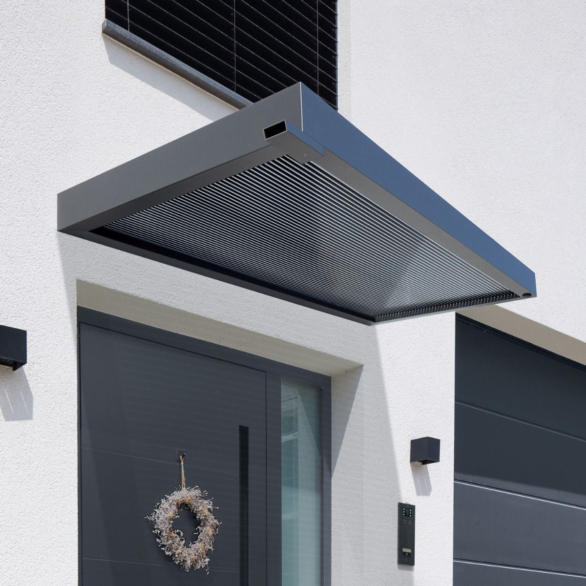 Aluminium 3D-Line Metal Canopy - Anthracite Grey - Brise soleil Front Door Porch Canopy