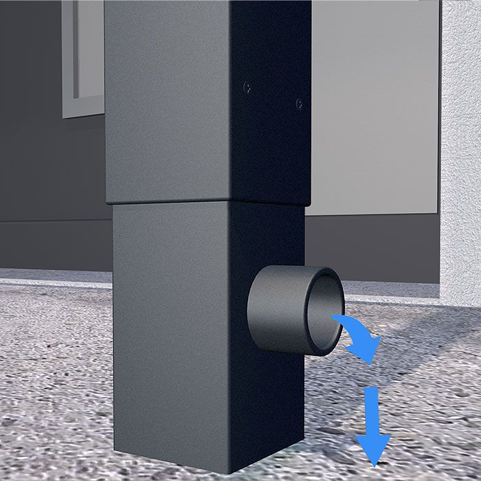 Aluminium Canopy with 2 Posts and LED Strip-light - RAL 7016 Anthracite Grey - Next Day Delivery