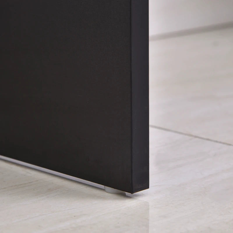 Black Computer Desk with Sliding Keyboard Tray, Storage Drawer & Shelf - Ideal Home Office Workstation
