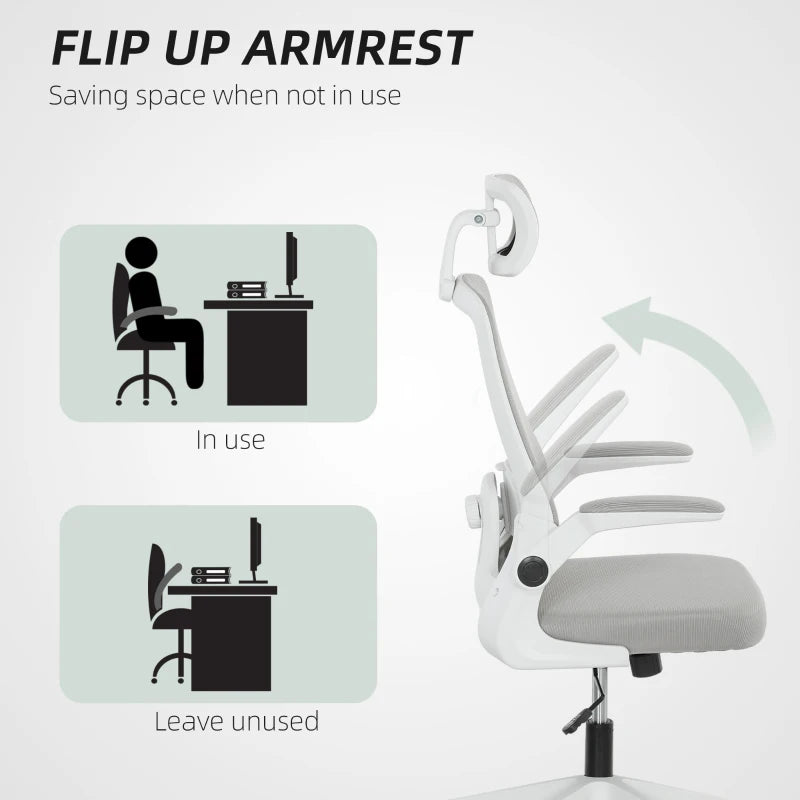 Ergonomic Multi-Adjust Office Chair in Grey - Comfortable, Stylish, and Supportive for Home and Office Use