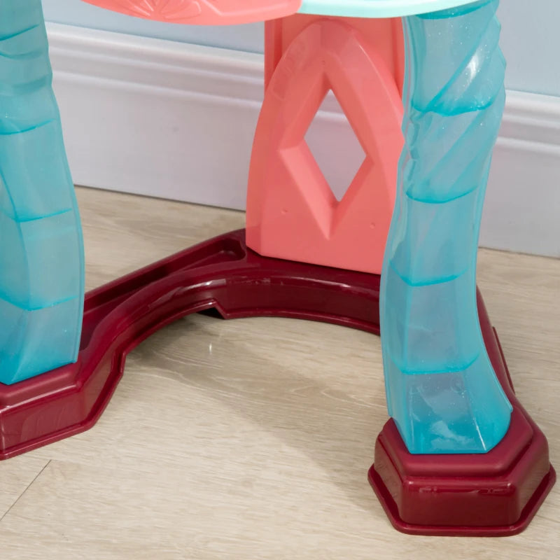 31 Piece Kids Dressing Playset with Magical Princess Mirror Light and Sound in Pink and Blue