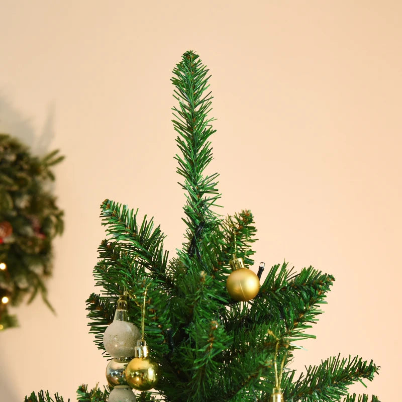 5FT Green Christmas Tree with Warm White LED Lights - Perfect Holiday Home Decoration for Festive Cheer