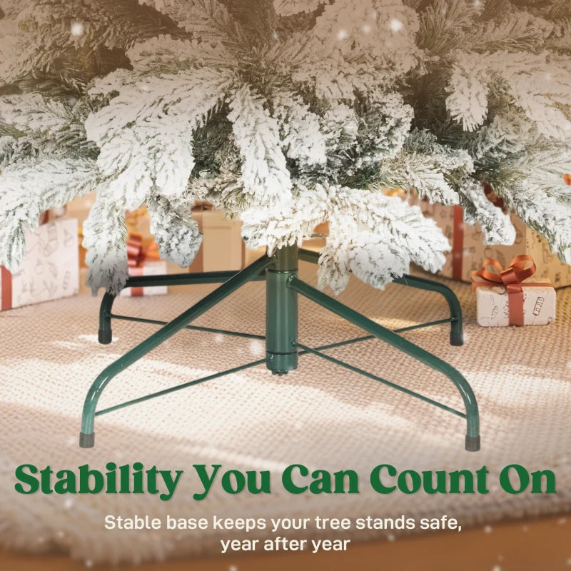 7ft Flocked Artificial Christmas Tree - Lush Snowy Pine, Pre-Lit, Perfect for Holiday Decor, Easy Assembly, Indoor Use