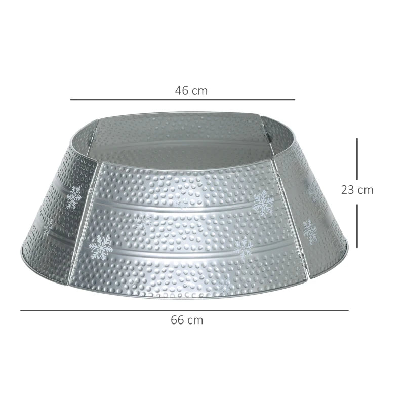 66cm Hammered Steel Christmas Tree Base Collar - Durable, Stylish Support for Holiday Decor - Perfect for Any Christmas Tree