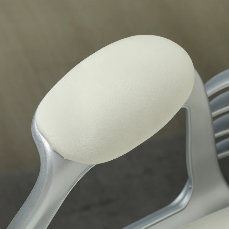 Vinsetto Cream Velvet-Feel Office Chair with Diamante Back - Stylish Ergonomic Design for Home & Office