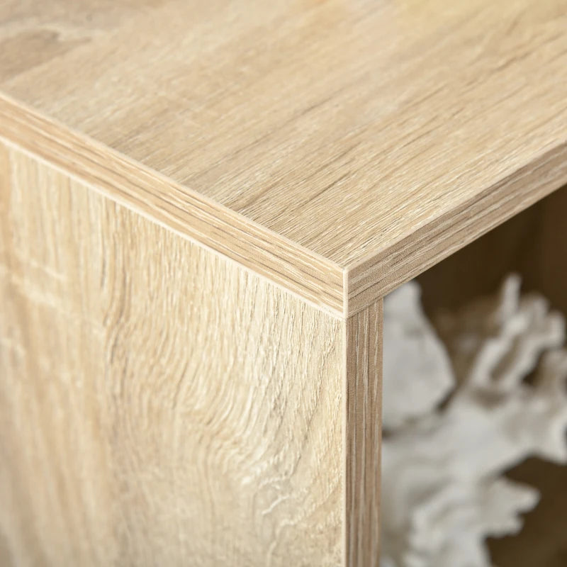 Stylish Six-Cube Bookcase in Oak Wood Effect - Modern Storage Solution for Home & Office Organization