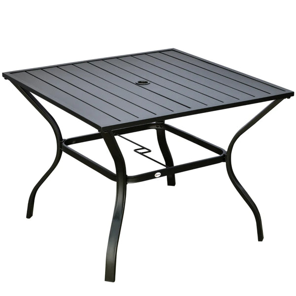 Metal umbrella table sales