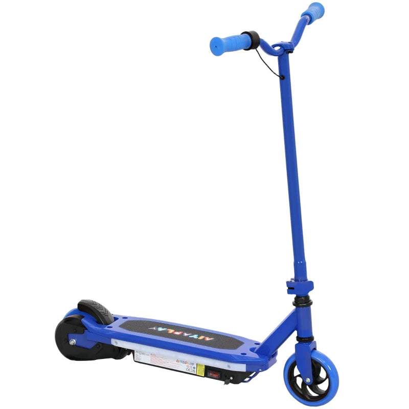 Electric Scooter for Kids Ages 6-14 with Colorful LED Lights Blue