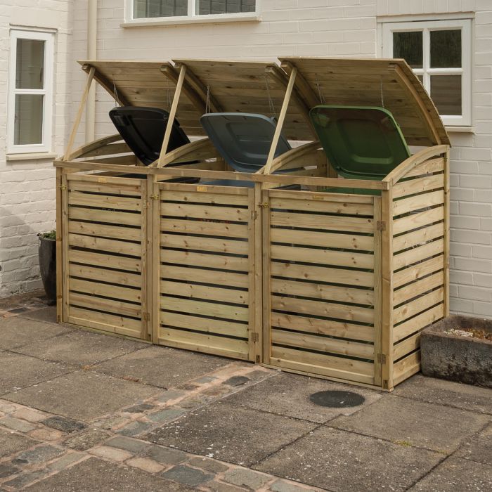 Triple Bin Store for 3 Wheelie Bins - 7.5ft x 3ft