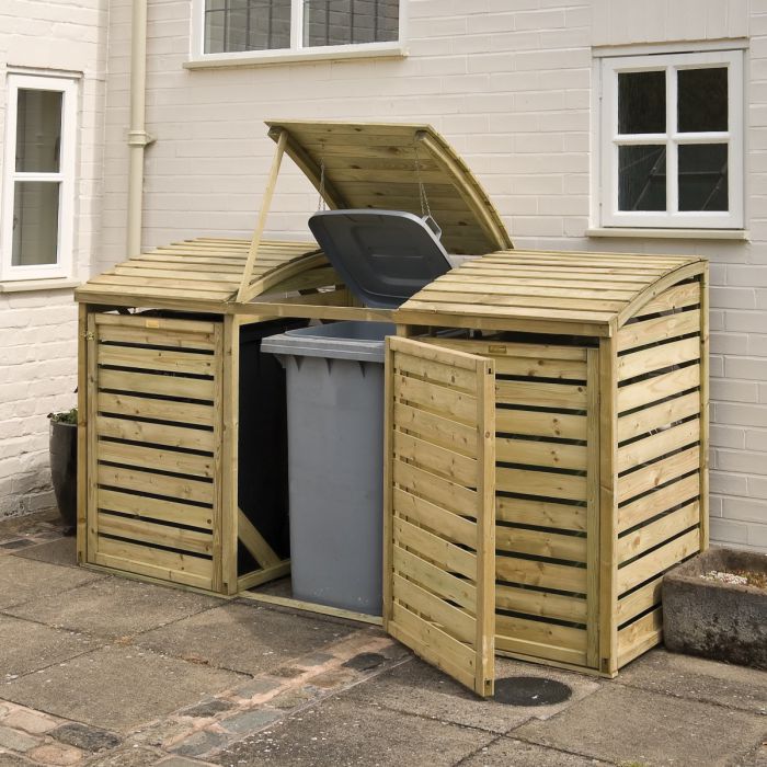 Triple Bin Store for 3 Wheelie Bins - 7.5ft x 3ft