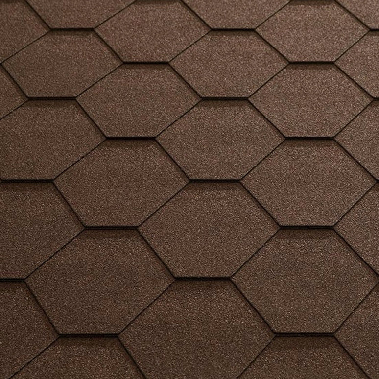 Ruby Oak Apex Gazebo with Katepal Brown Shingle Roof and Overhang