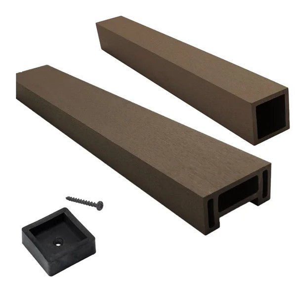 Ambideck Composite Balustrade Kit 1.64m – 2 Handrails, 10 Spindles, 20 Inserts, L-Brackets
