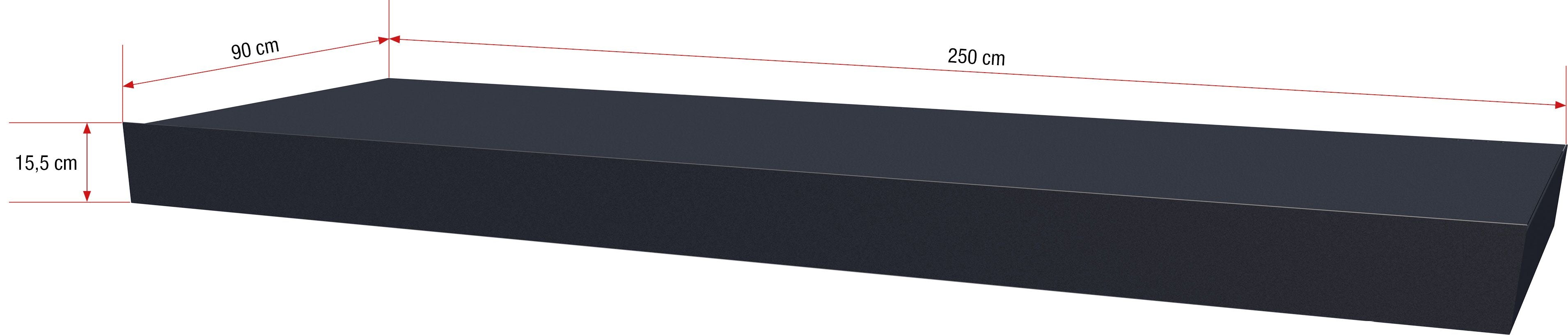250x90cm Aluminium Canopy With LED Light Strip - Bespoke Colour