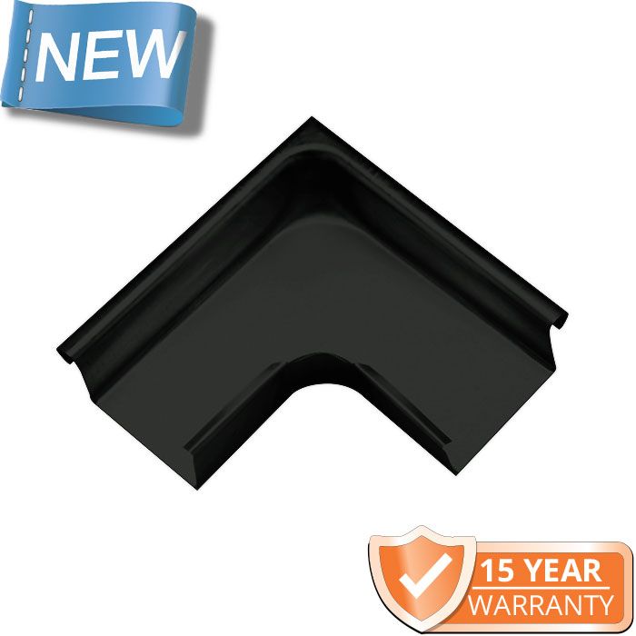 120x75mm Box Profile Black Galvanised Steel 90 Degree External Gutter Angle