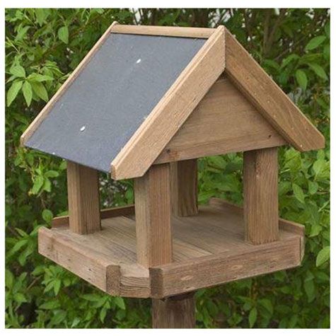 Premium Tall Wooden Bird Table