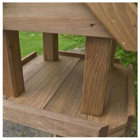 Premium Tall Wooden Bird Table