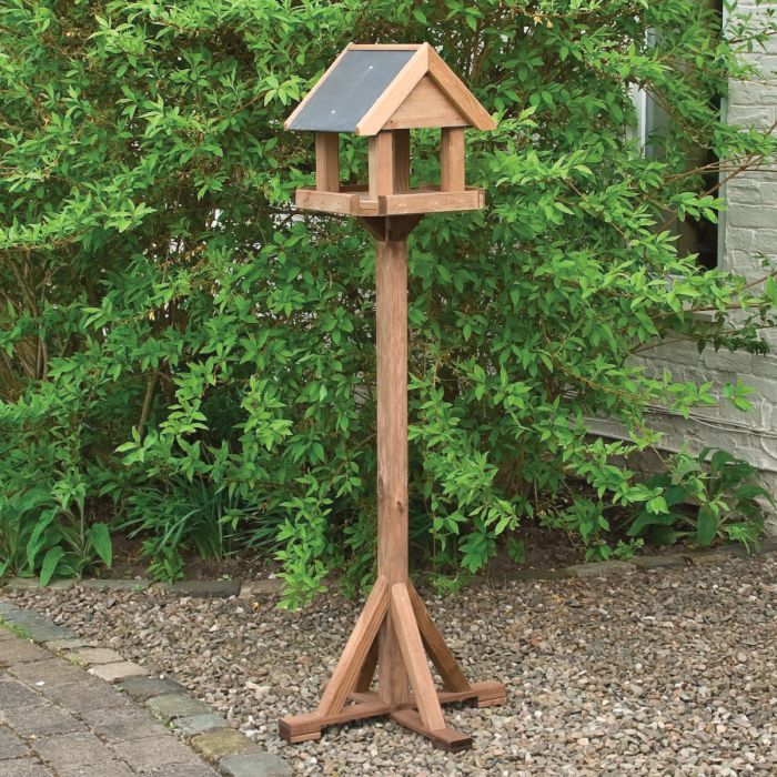 Premium Tall Wooden Bird Table