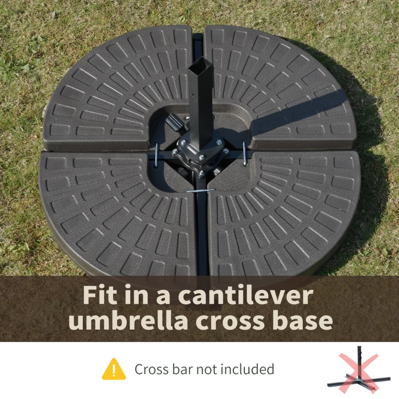 Round Umbrella Base - Sand or Water Fillable, 100kg Capacity