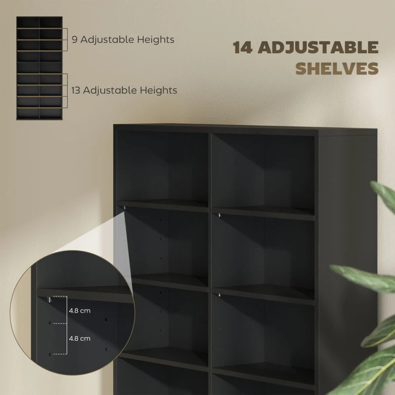 Black 640 CD Storage Tower Organizer for Home and Office