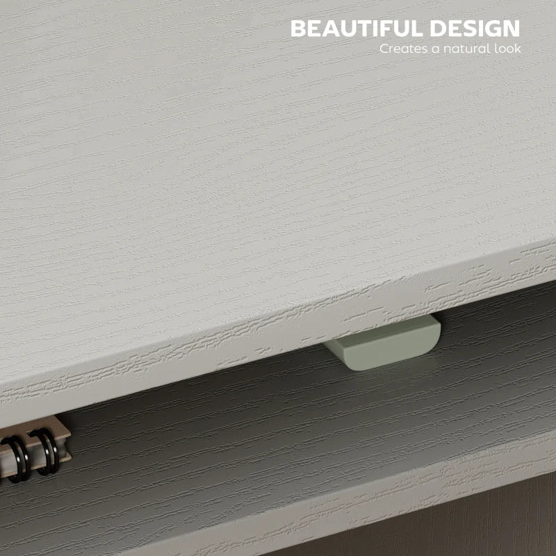 Modern Grey Computer Desk for Home Office - Small Writing Table with Storage Shelf, 90x50cm, Stylish & Functional