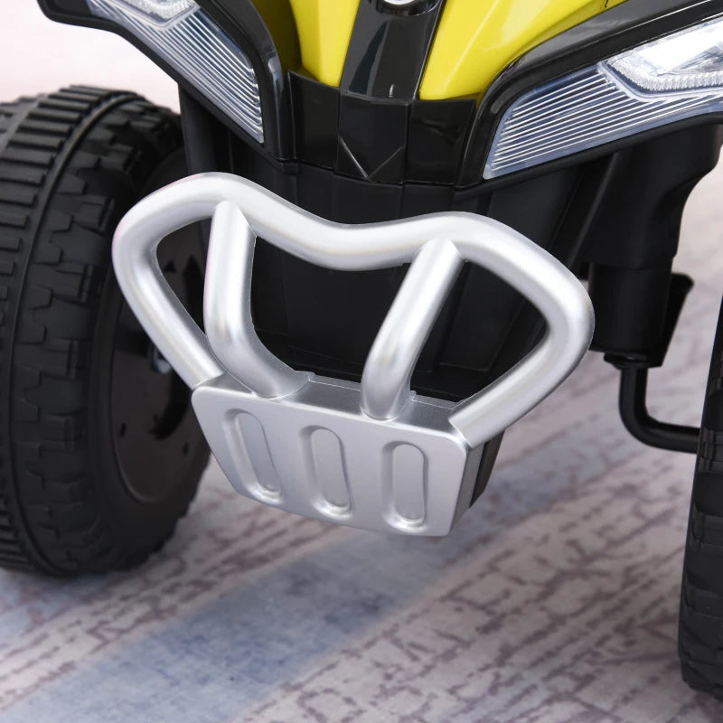 Yellow Toddler Ride-On Car with Music & Lights - Foot-to-Floor Slider Walker for Kids 18-36 Months