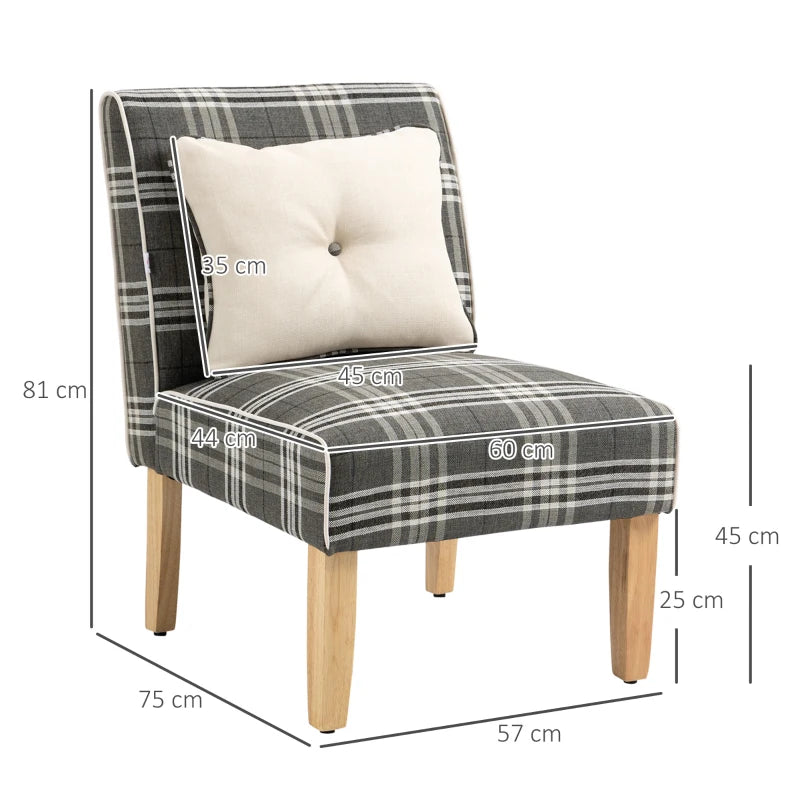 Modern Dining Chairs Set of 2 - Stylish Accent Chairs with Patterned Upholstery & Rubber Wood Legs for Kitchen & Living Room, Grey