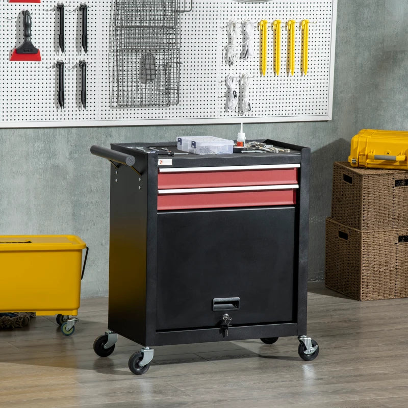 Lockable Tool Chest on Wheels for Easy Storage