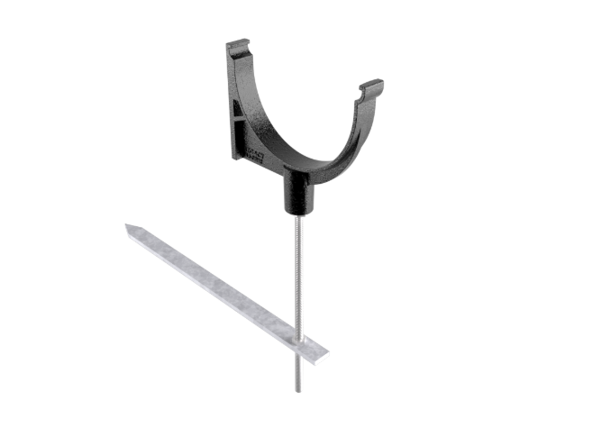 115mm Cast Aluminium Deep Beaded Half Round Rise & Fall Bracket