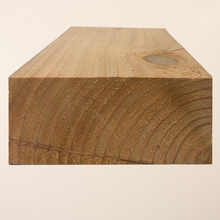 4" x 2" Planed British Cedar Timber Board – Smooth Cedar Wood Plank