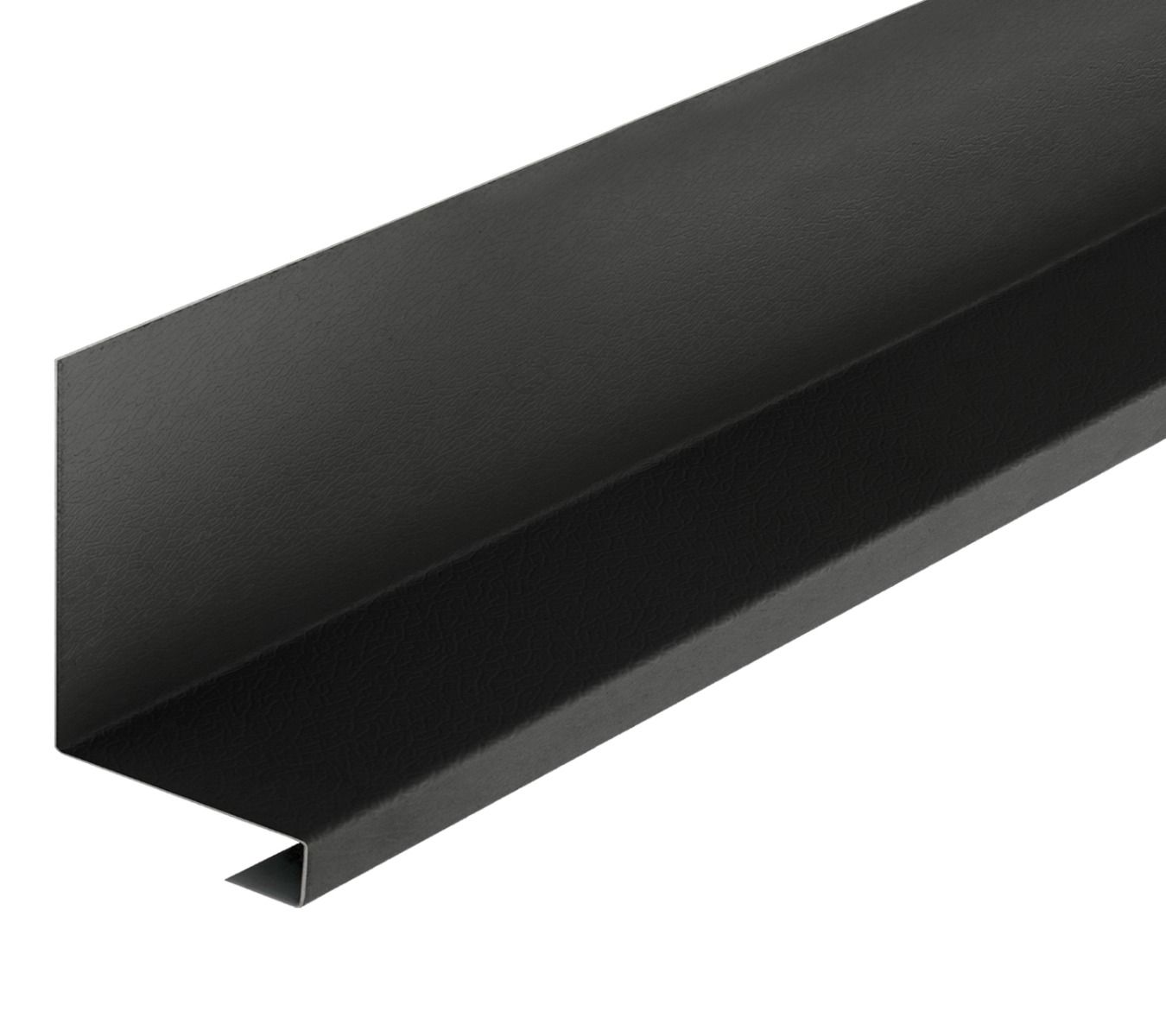 Black Drip Tray Flashing in PVC Plastisol Finish - 3m