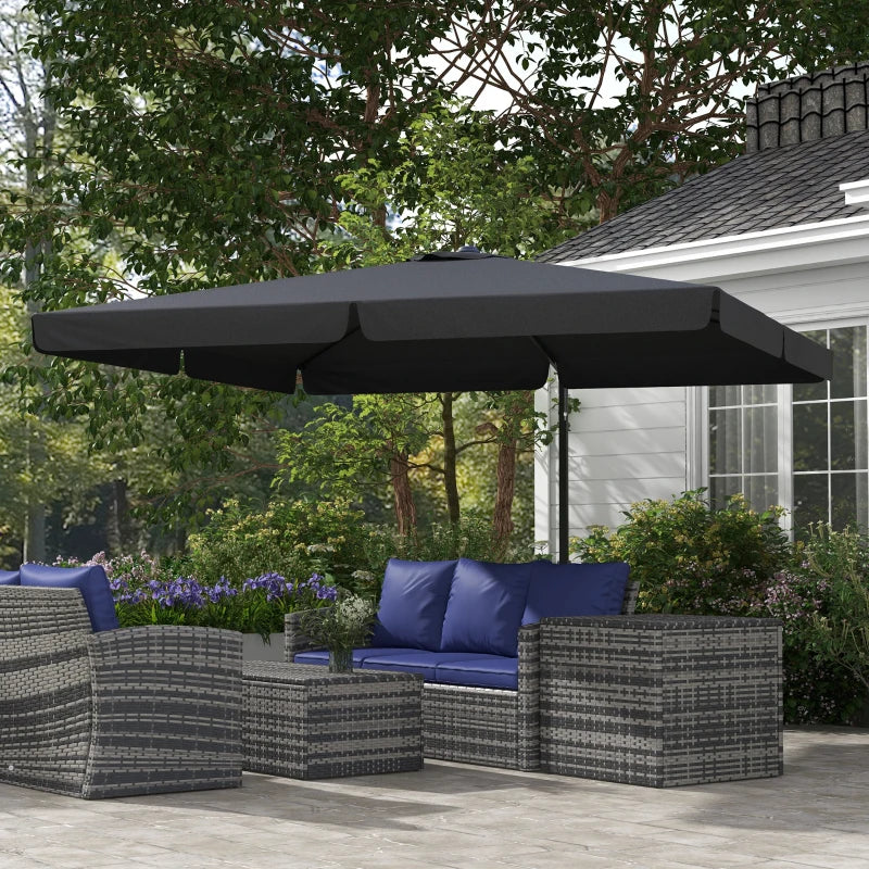 Grey 3m Cantilever Parasol with Adjustable Canopy