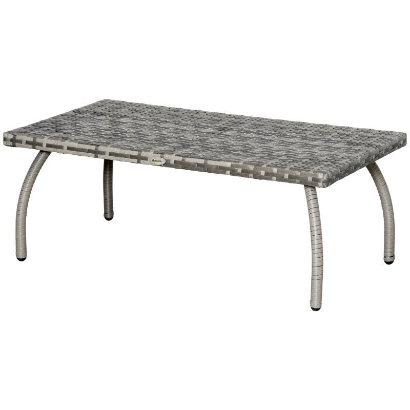 Grey Rattan Garden Coffee Table